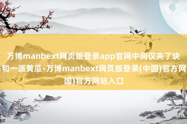 万博manbext网页版登录app官网中间仅夹了块鸡柳排和一派黄瓜-万博manbext网页版登录(中国)官方网站入口