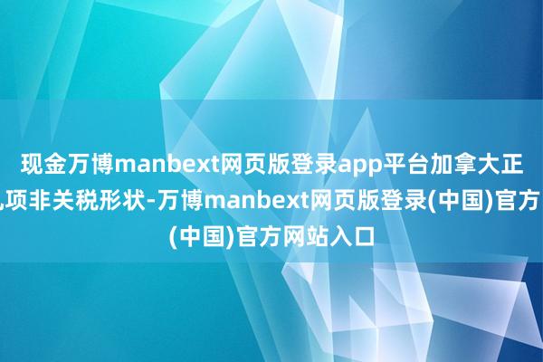 现金万博manbext网页版登录app平台加拿大正在商酌几项非关税形状-万博manbext网页版登录(中国)官方网站入口